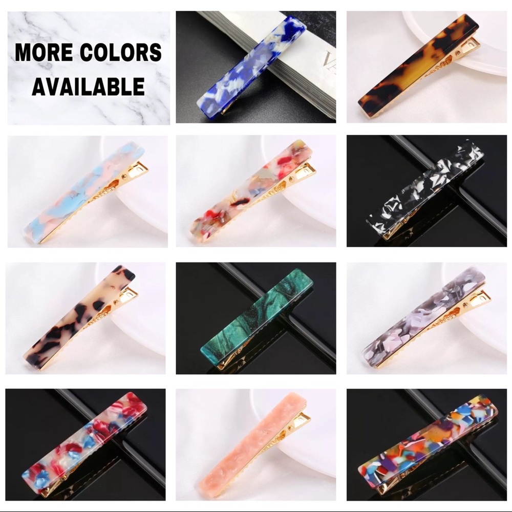 ⚜️[𝟯/$𝟭𝟴]⚜️Tortoise Coral Acrylic Hair Clip New - Picture 11 of 13